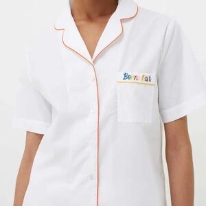 Chinti and Parker Bonne Nuit Short Sleeve Pajama Shirt Small